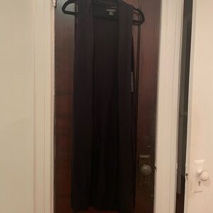 Tahari black long shawl-sleeveless